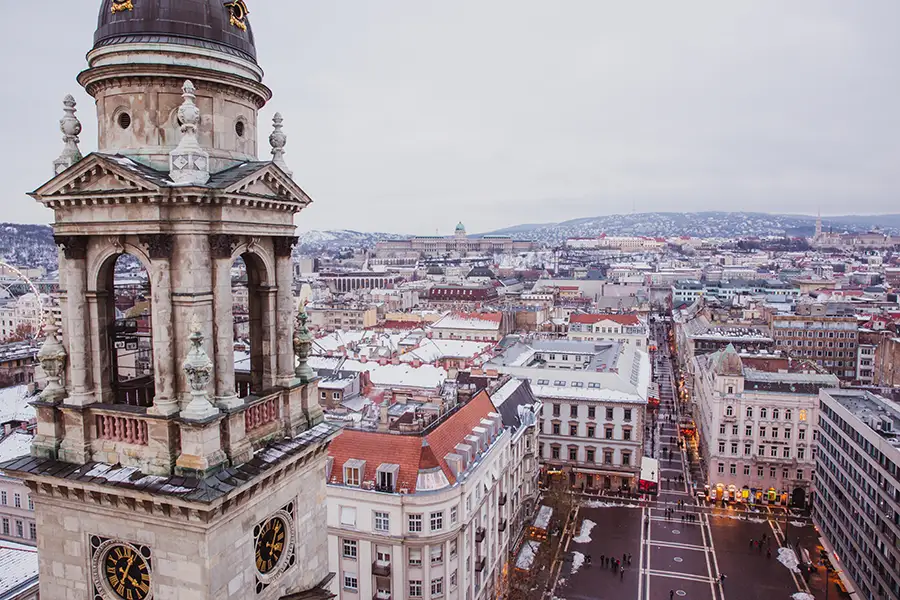 Budapest télen drón fotó